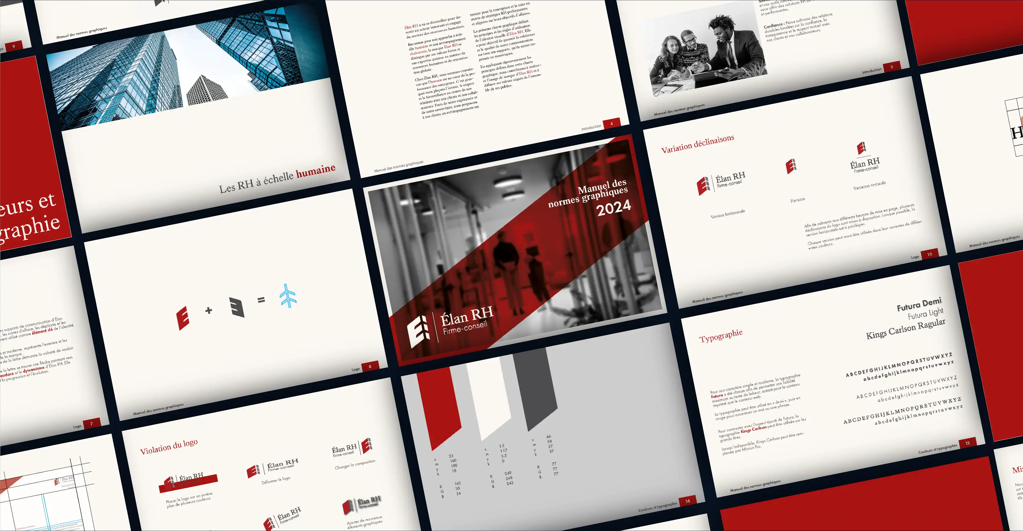 Laurent Richard designer graphique. Normes graphiques Élan RH identité visuelle